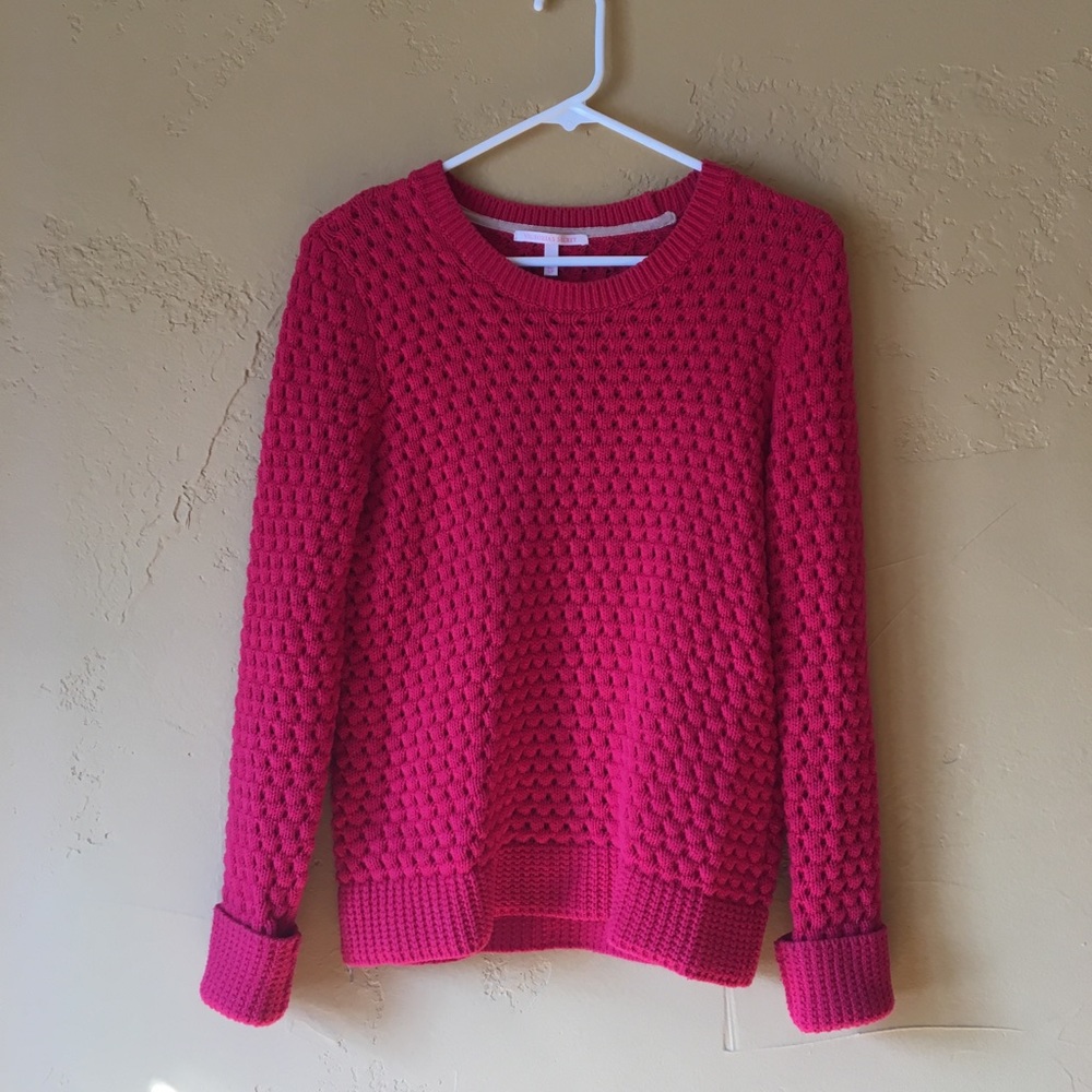 Victoria’s Secret Red Cotton Sweater Small EUC